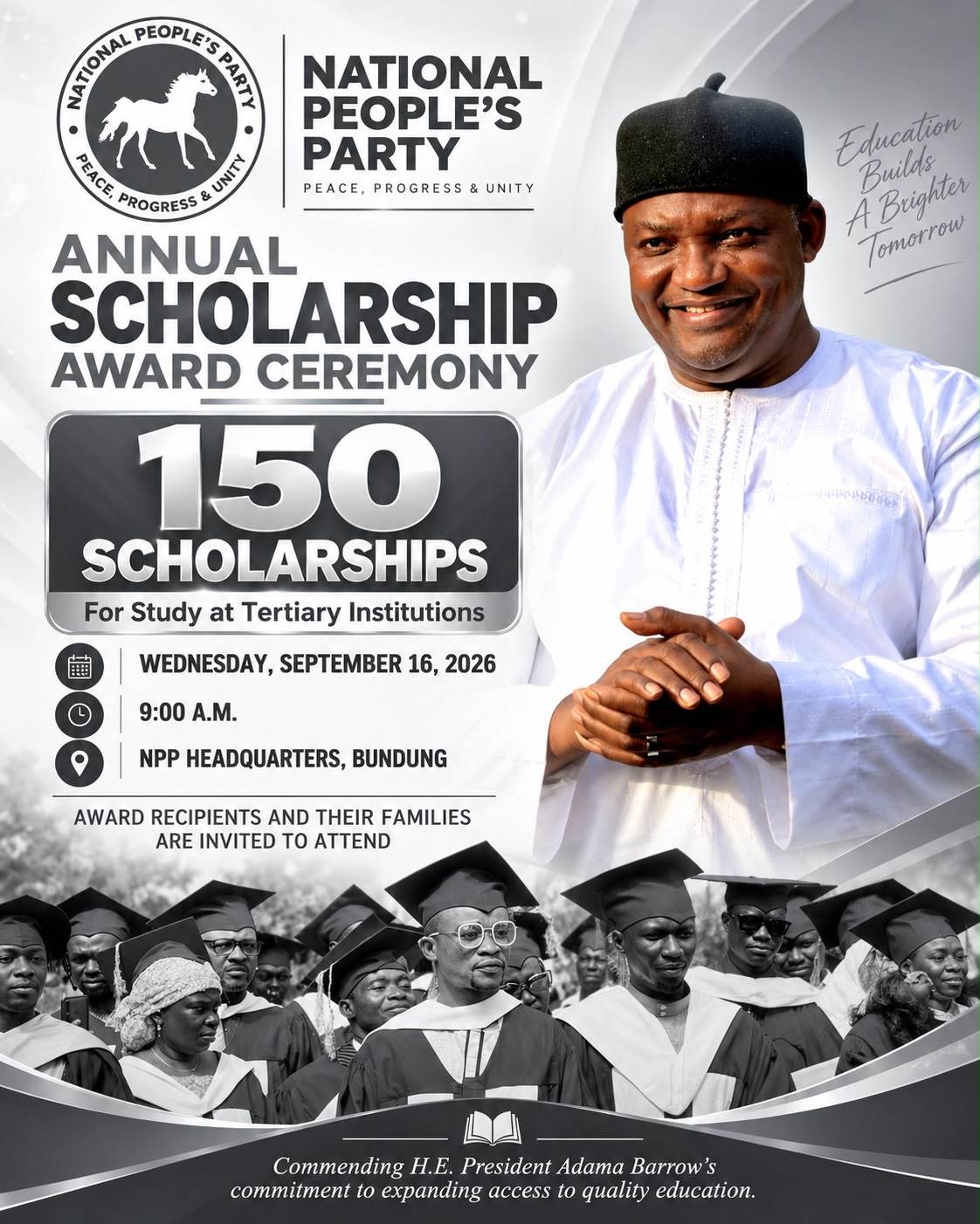 ANNUAL SCHOLARSHIP AWARD CEREMONY (150 Scholarships For Study at Tertiary Institutions)